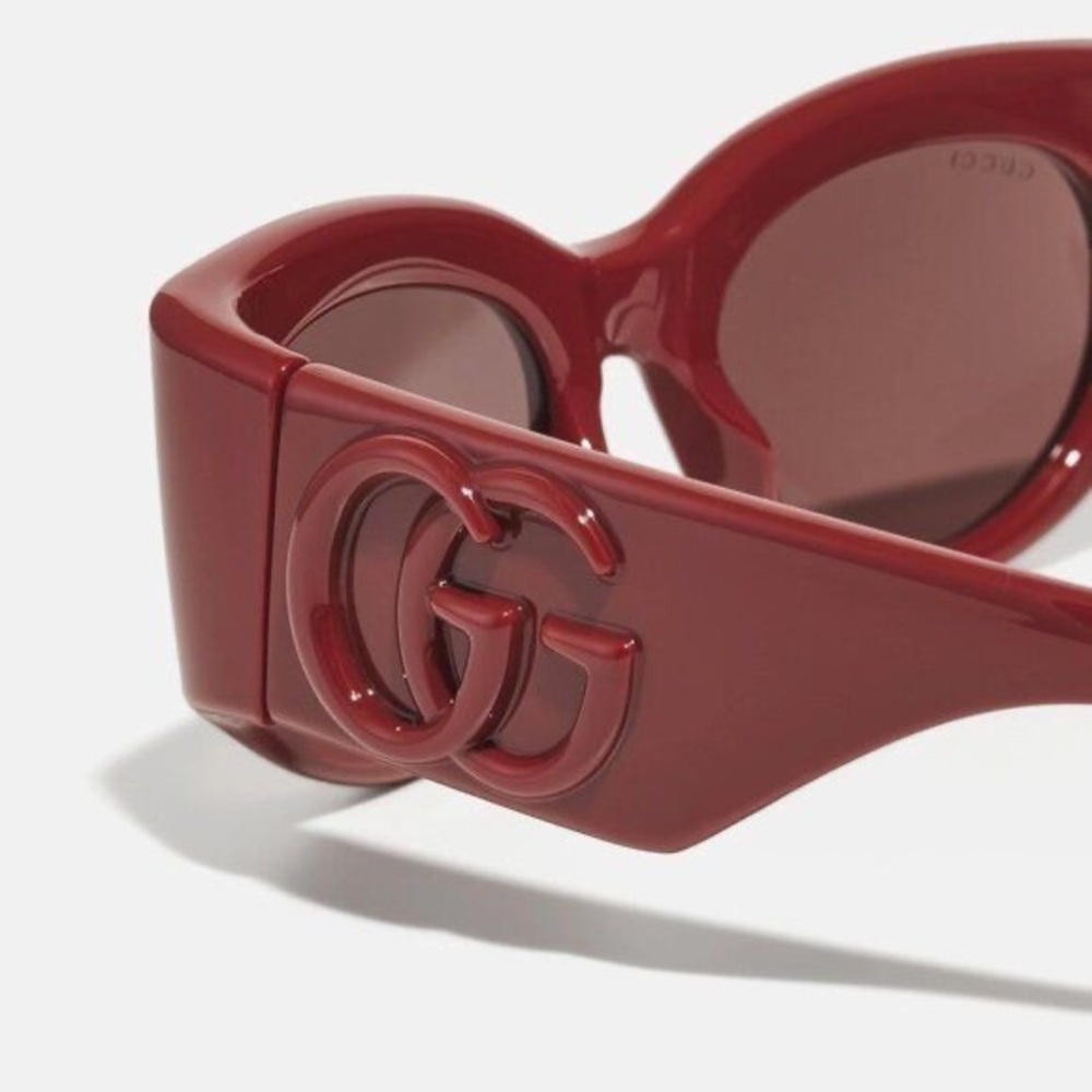 New Gucci GG1544S sunglasses burgundy Red bubble with case - Picture 4 of 10